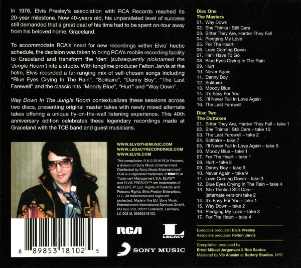 CD Way Down In The Jungle Room RCA Legacy Sony 88985318102