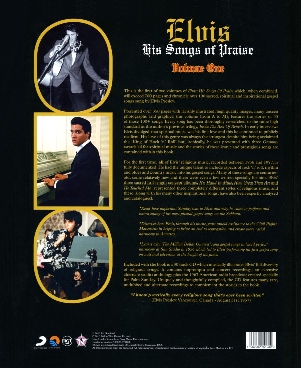 CD Book His Songs Of Praise Volume One FTD 506020-975103