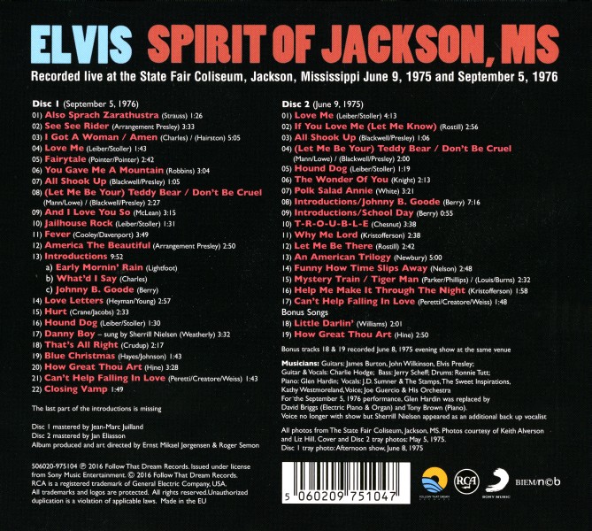 CD Elvis Spirit Of Jackson, MS FTD 506020975104