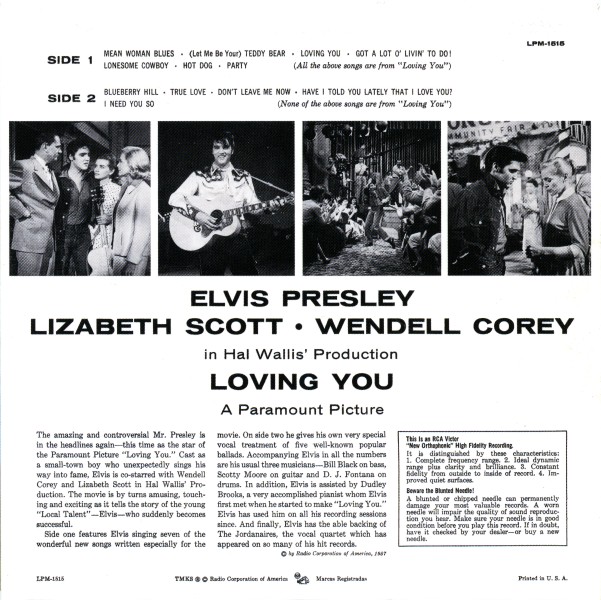 CD  Loving You RCA Vctor LPM-1515