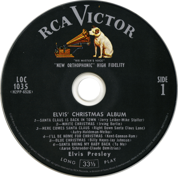 CD  Elvis Christmas' Album RCA Victor LOC-1035