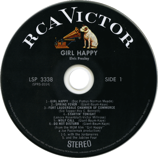 CD Girl Happy RCA Victor LSP-3338