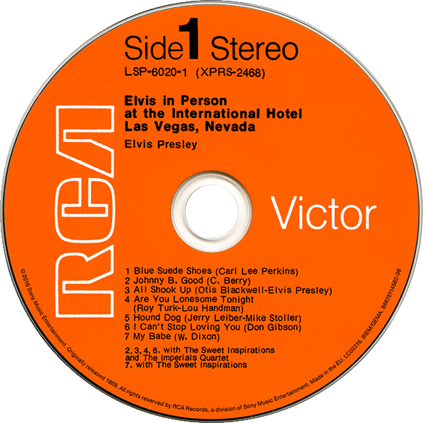 CD Elvis In Person - Back In Memphis RCA Victor LSP-6020
