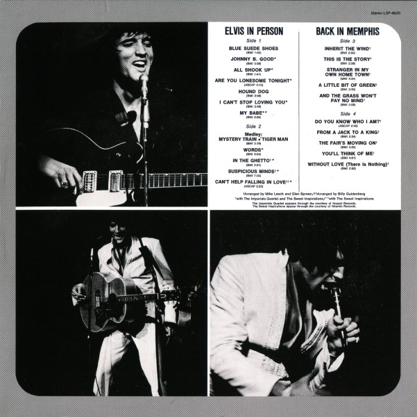 CD Elvis In Person - Back In Memphis RCA Victor LSP-6020