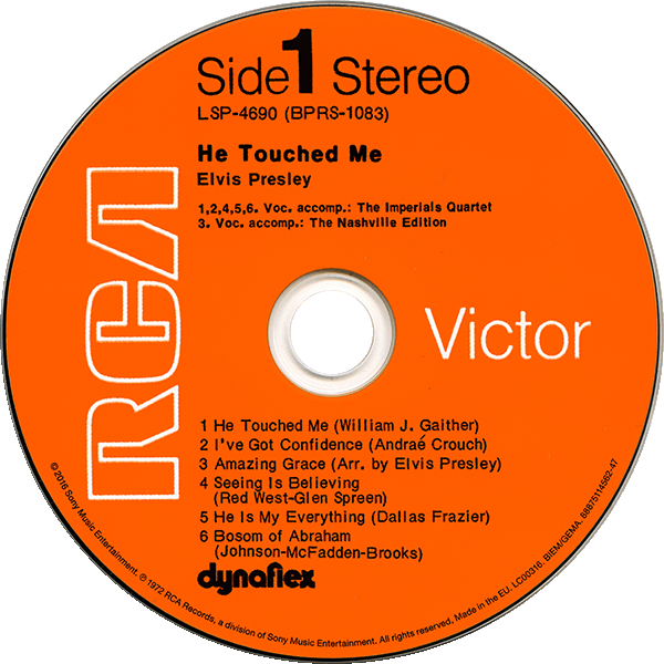CD He Touched Me RCA Victor LSP-4690