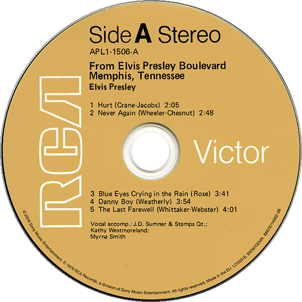 CD From Elvis Presley Boulevard, Memphis, Tennessee RCA Victor APL1-1506