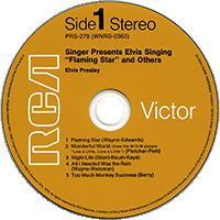 CD  Singer Presents Elvis Singing Flaming Star And Others RCA Victor TRS-279