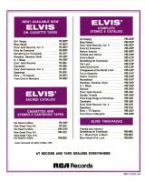 CD Elvis In Person - Back In Memphis RCA Victor LSP-6020