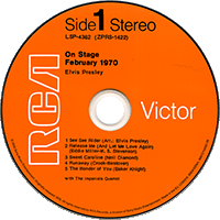 CD February,1970 On Stage RCA Victor LSP-4362