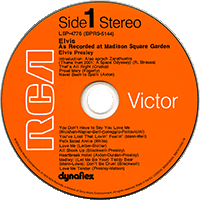 CD Elvis As Recorded At Madison Square Garden RCA Victor LSP-4776