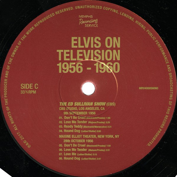 LP MRS Elvis On Television 1956-1960  MRSV 400056060