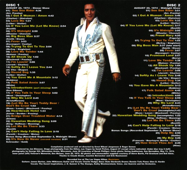 CD  Las Vegas '74 FTD 506020-975110