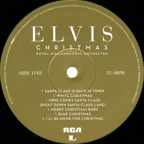 LP Elvis Christmas With The Philharmonic Orchestra Sony RCA Legacy 88985463051