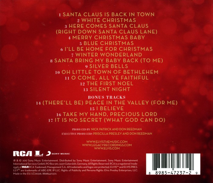 CD  Christmas With Elvis And The Royal Philharmonic Orchestra (Deluxe edition) Sony RCA Legacy 88985472372