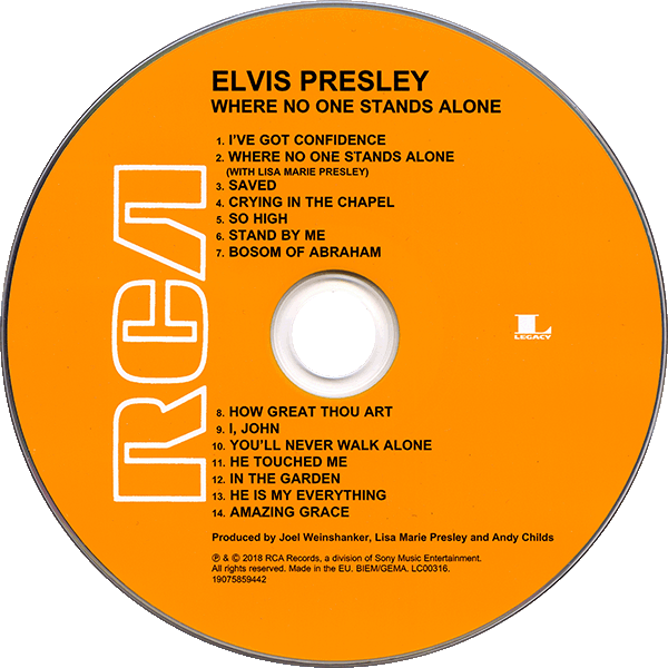 CD Where No One Stands Alone  Sony RCA Legacy 19075859442