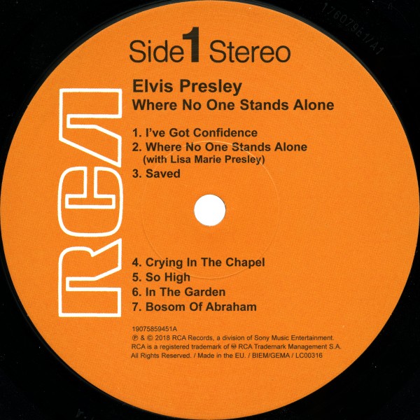 LP Where No One Stands Alone Sony RCA Legacy 19075859451