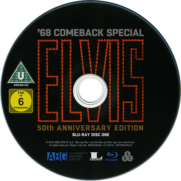 CD-Bluray '68 Comeback Special 50th anniversary edition  Sony RCA Legacy 19075884022