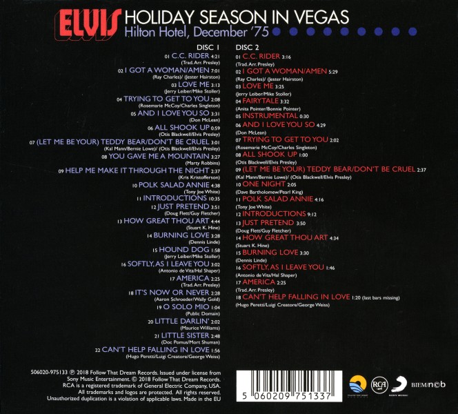 CD Holiday Season In Vegas Hilton Hotel, December '75 FTD 506020-975133