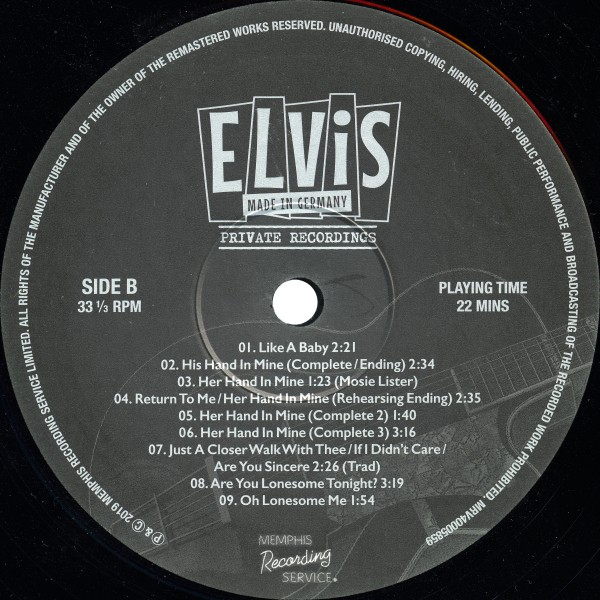 LP Made In Germany Private Recordings MRS MRV40005859