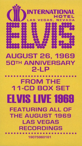 LP International Hotel Elvis August 26, 1969 Sony RCA Legacy 19075960161