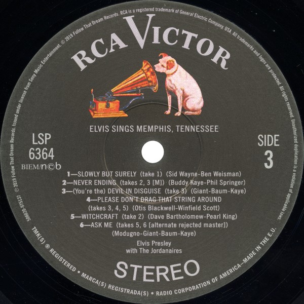 LP Elvis Sings Memphis Tennessee FTD 506020-975137