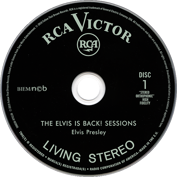 CD  The Elvis Is Back! Sessions FTD 506020-975139