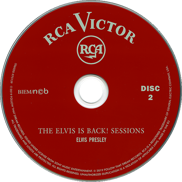 CD  The Elvis Is Back! Sessions FTD 506020-975139