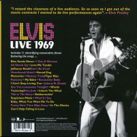 CD Elvis Live 1969 Sony RCA Legacy 19075940642
