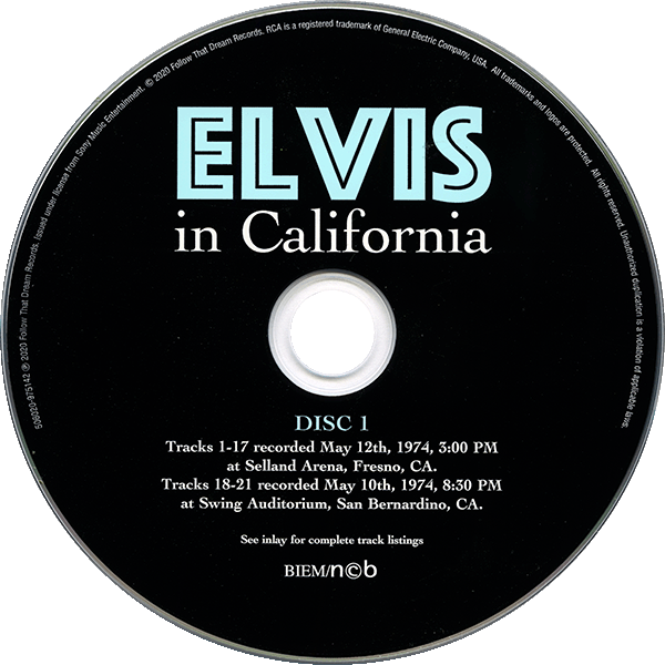 CD Elvis In California  FTD 506020-978142