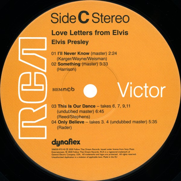 LP Love Letters From Elvis  FTD 506020-978143