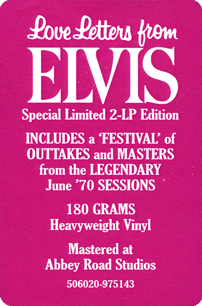 LP Love Letters From Elvis  FTD 506020-978143