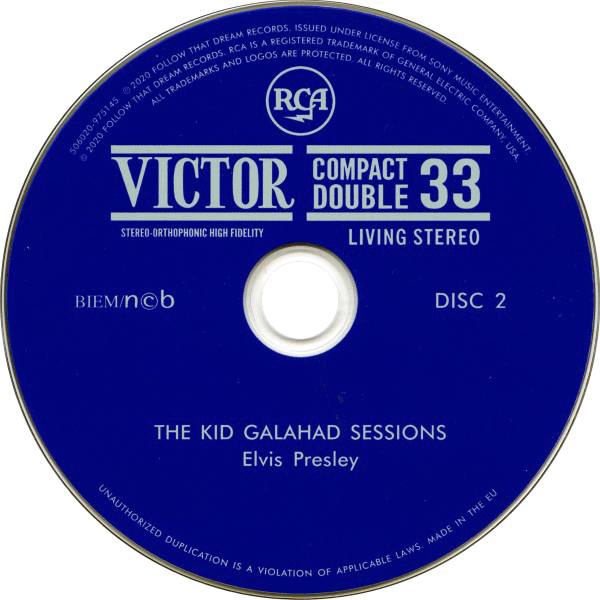 CD The Kid Galahad Sessions FTD 506020 975145