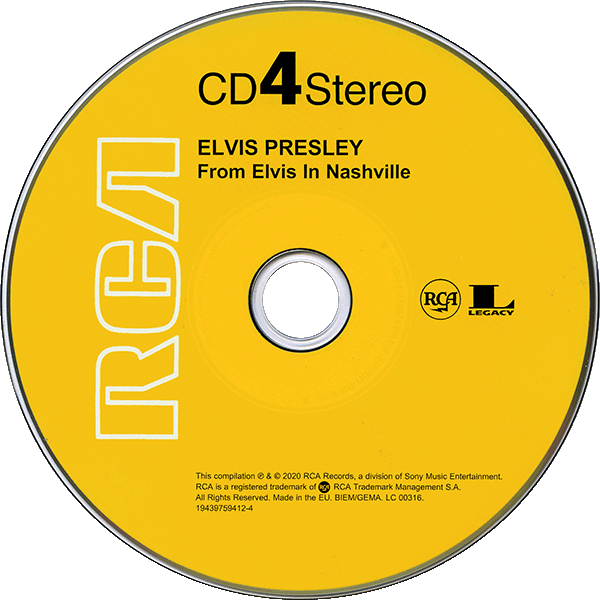 CD From Elvis In Nashville RCA Legacy Sony 19439759412