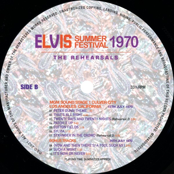 LP Summer Festival 1970 The Rehearsals  MRS MRV400007070