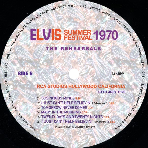 LP Summer Festival 1970 The Rehearsals  MRS MRV400007070