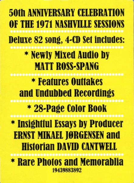 CD Elvis Back In Nashville RCA Legacy 1943 9883892