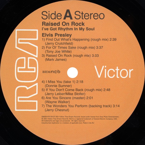 LP Raised On Rock I'ive Got Rhythm In My Soul FTD 506020 975158