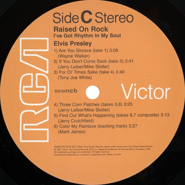 LP Raised On Rock I'ive Got Rhythm In My Soul FTD 506020 975158