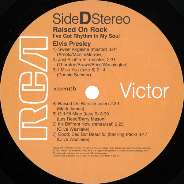 LP Raised On Rock I'ive Got Rhythm In My Soul FTD 506020 975158