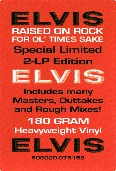 LP Raised On Rock I've Got Rhythm In My Soul FTD 506020 975158