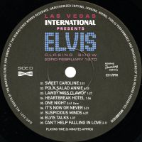 LP Las Vegas International Presents Elvis January Thru February 1970 MRS MRV400010270