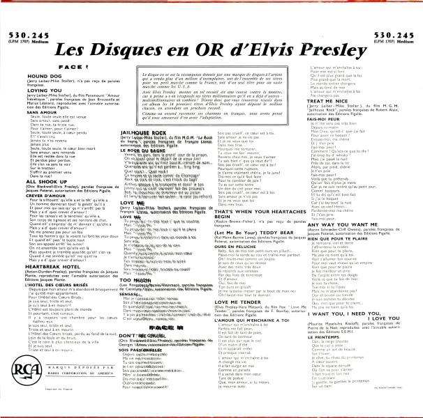 LP Les Disques En Or VPI 783 492