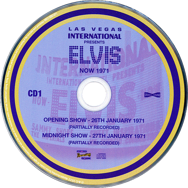 CD Las Vegas International Presents Elvis Now1971 MRS MRS10001071