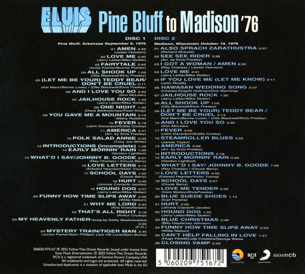 CD Pine Bluff To Madison '76 FTD 5062097 5167