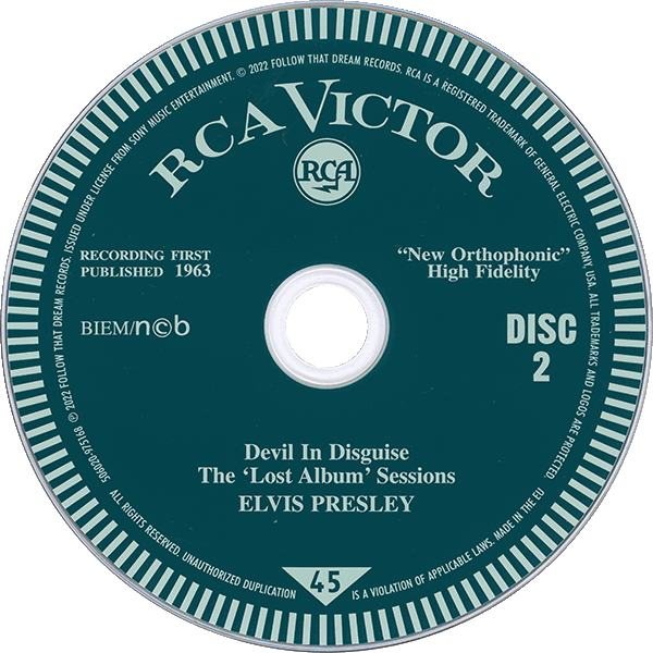 CD Devil In Disguise The Lost Album Sessions FTD 506020 975168