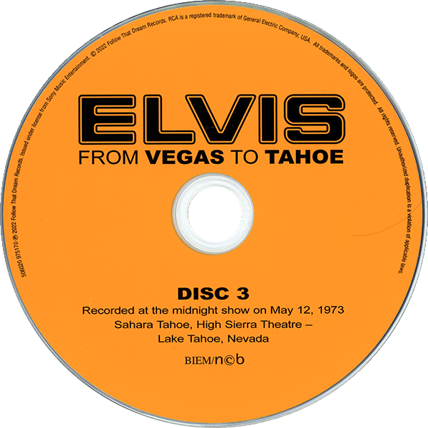 CD From Vegas To Tahoe FTD 506020 975170