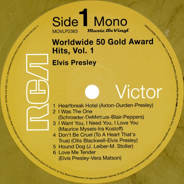 LP Worldwide 50 Gold Award Hits Vol 1 Music On Vinyl Mov 2363