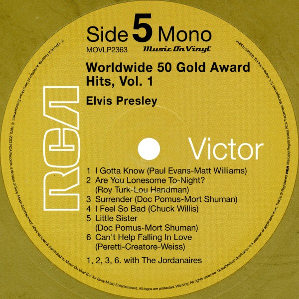 LP Worldwide 50 Gold Award Hits Vol 1 Music On Vinyl Mov 2363
