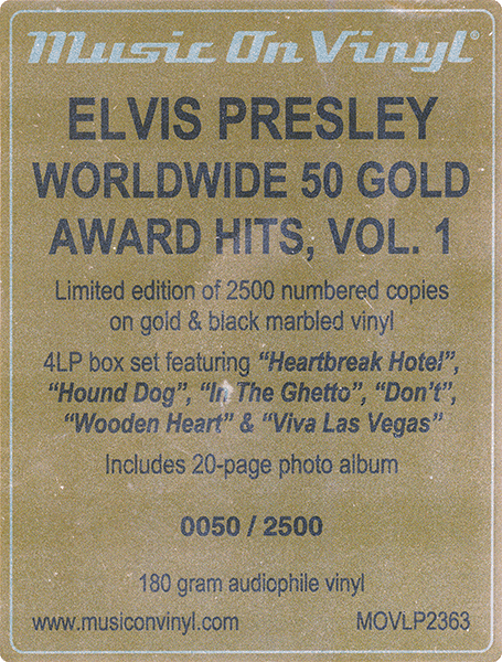 LP Worldwide 50 Gold Award Hits Vol 1 Music On Vinyl Mov 2363