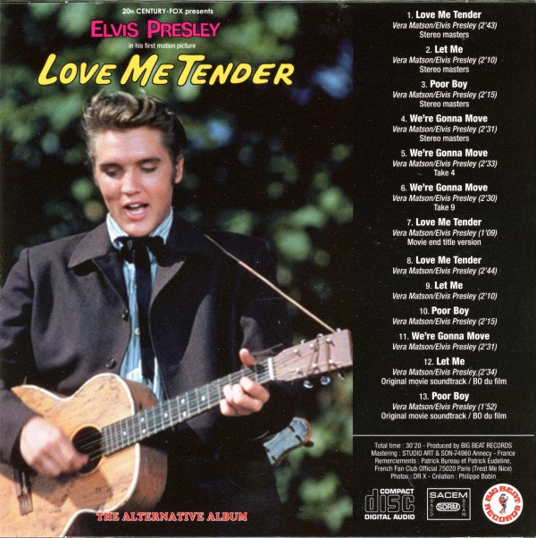 LP CD Love Me Tender  The Alternative Album Pack Collector  Big Beat Records BBR 2-00054-1